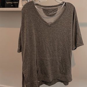 Gray CK short Sleeve Performance Top